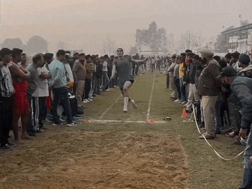 Player for Long Jump in Fort Raipur Games.