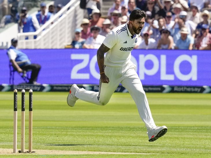 Nitish took two wickets on the first day of Lord's Test. He dismissed Ben Docket and Jack Croly. - Dainik Bhaskar