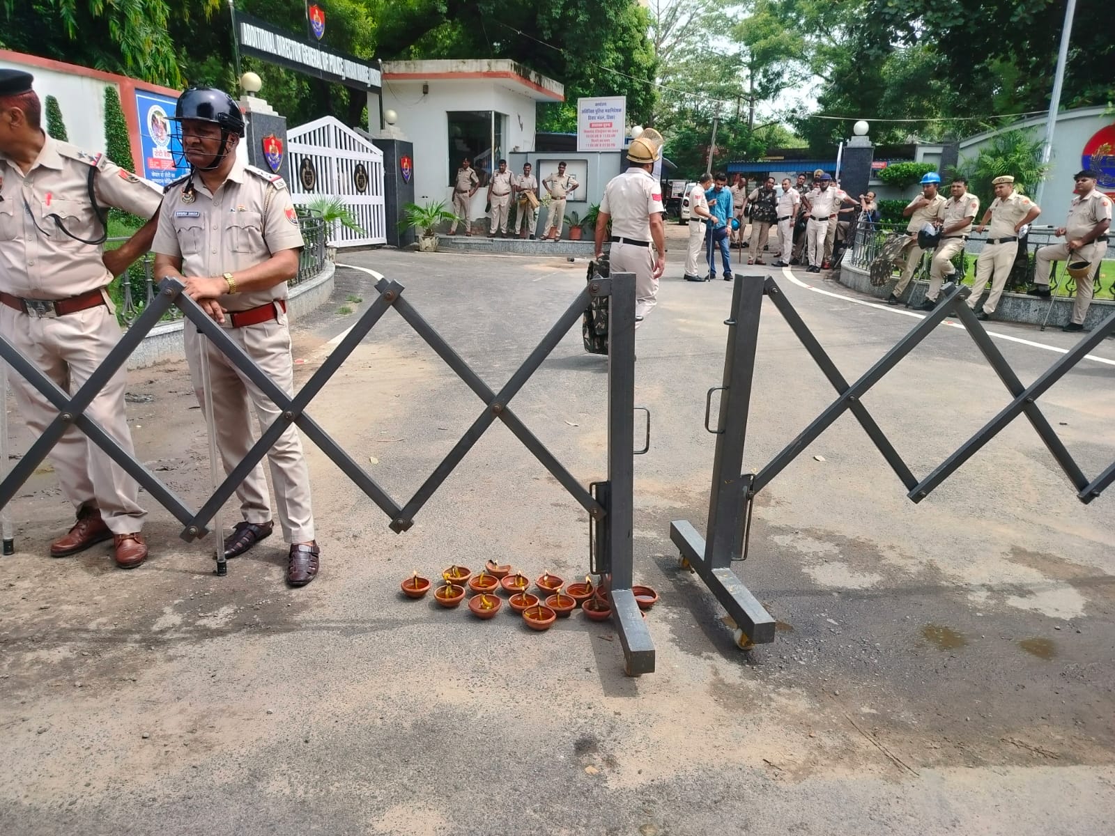The victims have sought justice by lighting lamps in front of the IG office in Hisar.