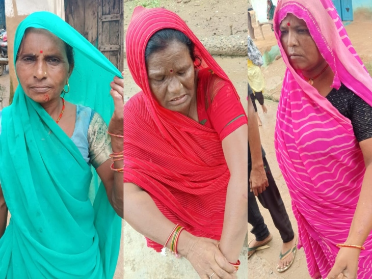 टिहोली गांव में झगड़े में घायल महिलाएं।