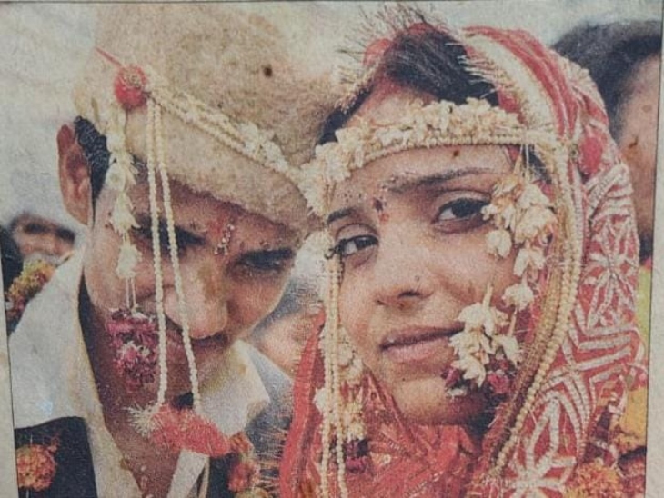 सपना और उसके पति की शादी के समय की फोटो।