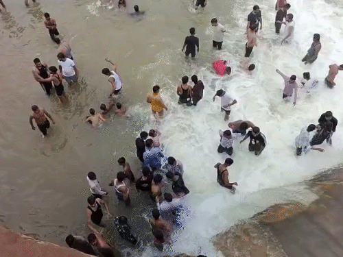 In Shivpuri, Madhya Pradesh, the water of Harsi Dam is flowing over the best beer.