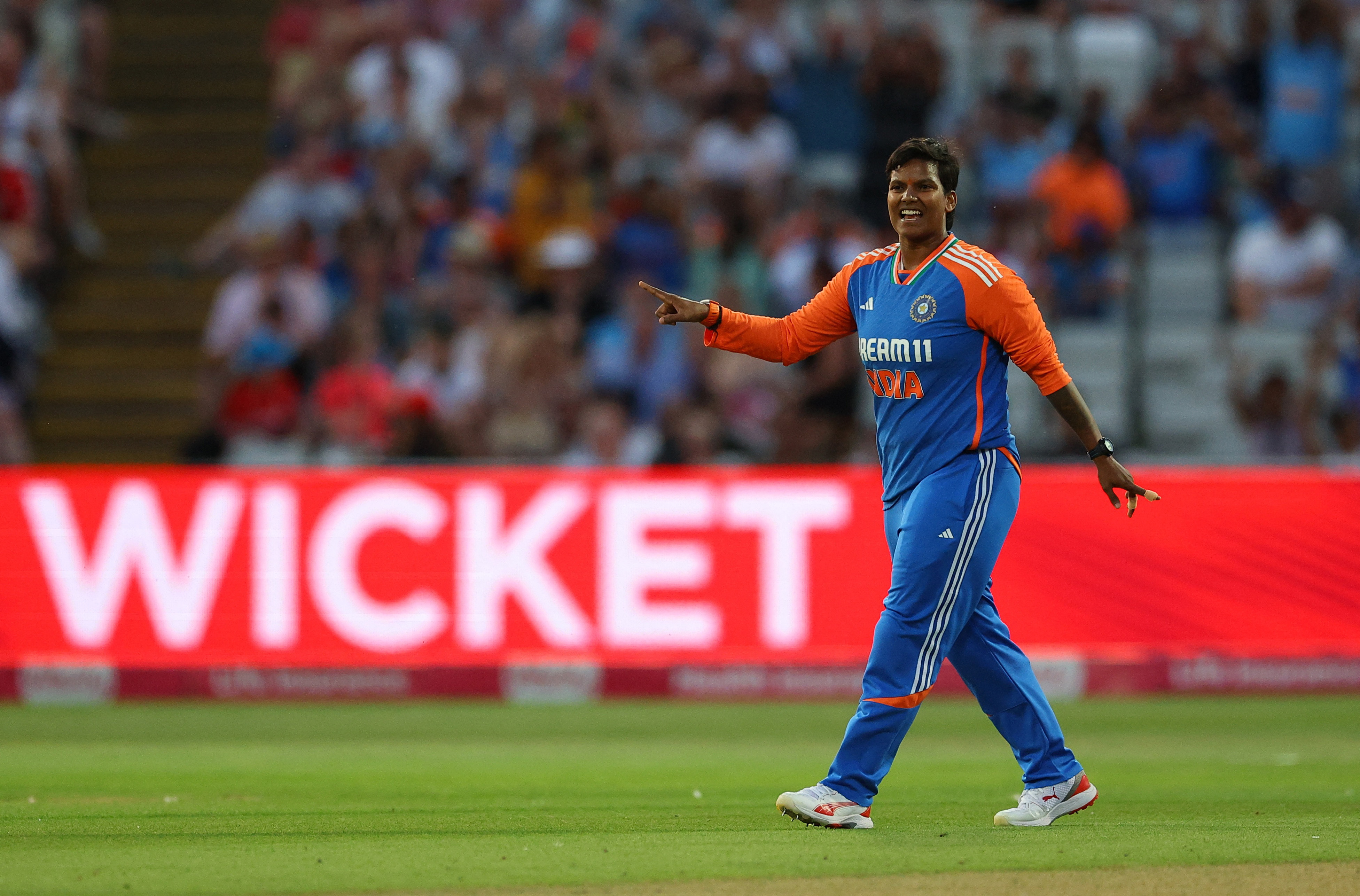 Deepti Sharma took 2 wickets for India.