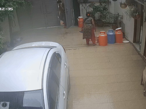 Vinod showed this CCTV footage, in which endurance appears to be getting milk.