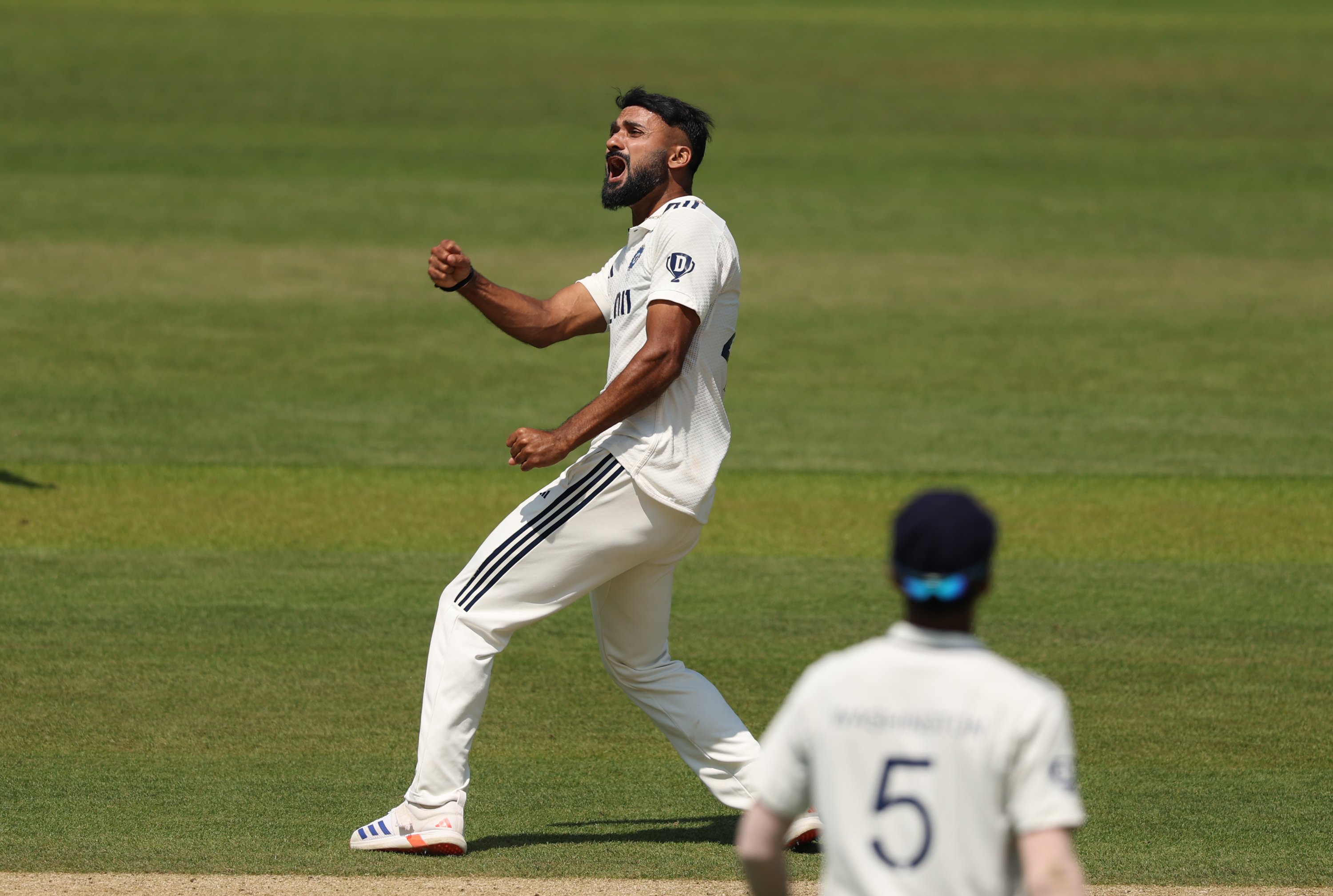 आकाश दीप ने हैरी ब्रूक को बोल्ड किया।