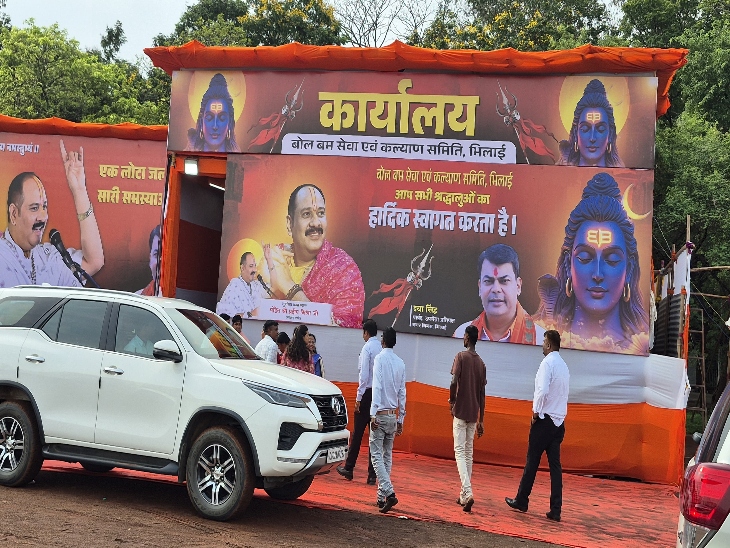 भिलाई में शिवपुराण कथा के आयोजन की तैयारियां की जा रही है।