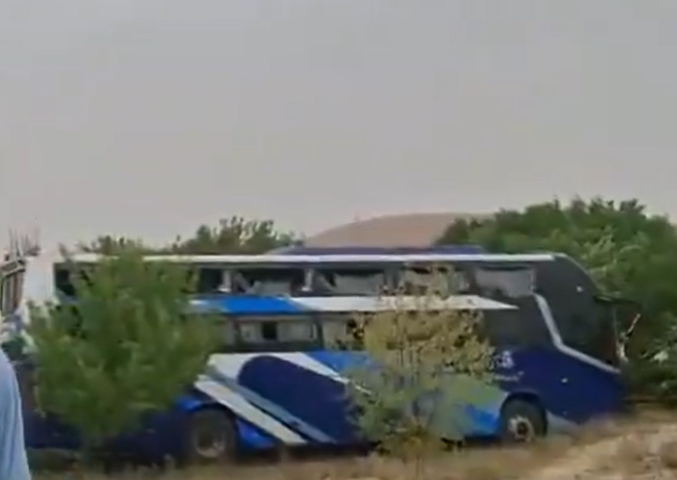 This bus was attacked. In which 3 people died and 13 people were injured.