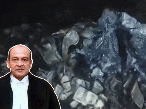 जस्टिस वर्मा के लुटियंस दिल्ली स्थित आधिकारिक आवास से 500-500 रुपए के जले नोटों के बंडलों से भरे बोरे मिले थे। - Dainik Bhaskar