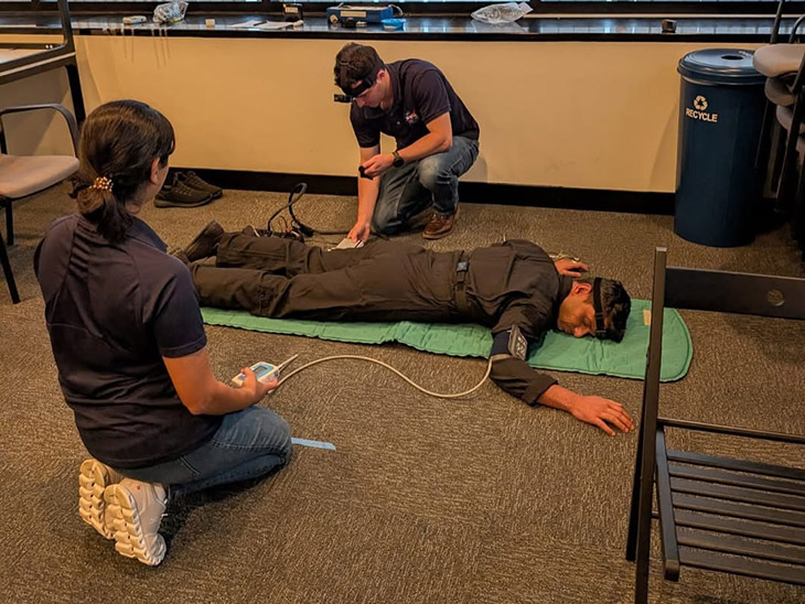 Doctor examining the health of Astronaut Shubhanshu.