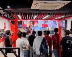Hindu Raksha Dal activists entered the KFC restaurant, created a ruckus there.
