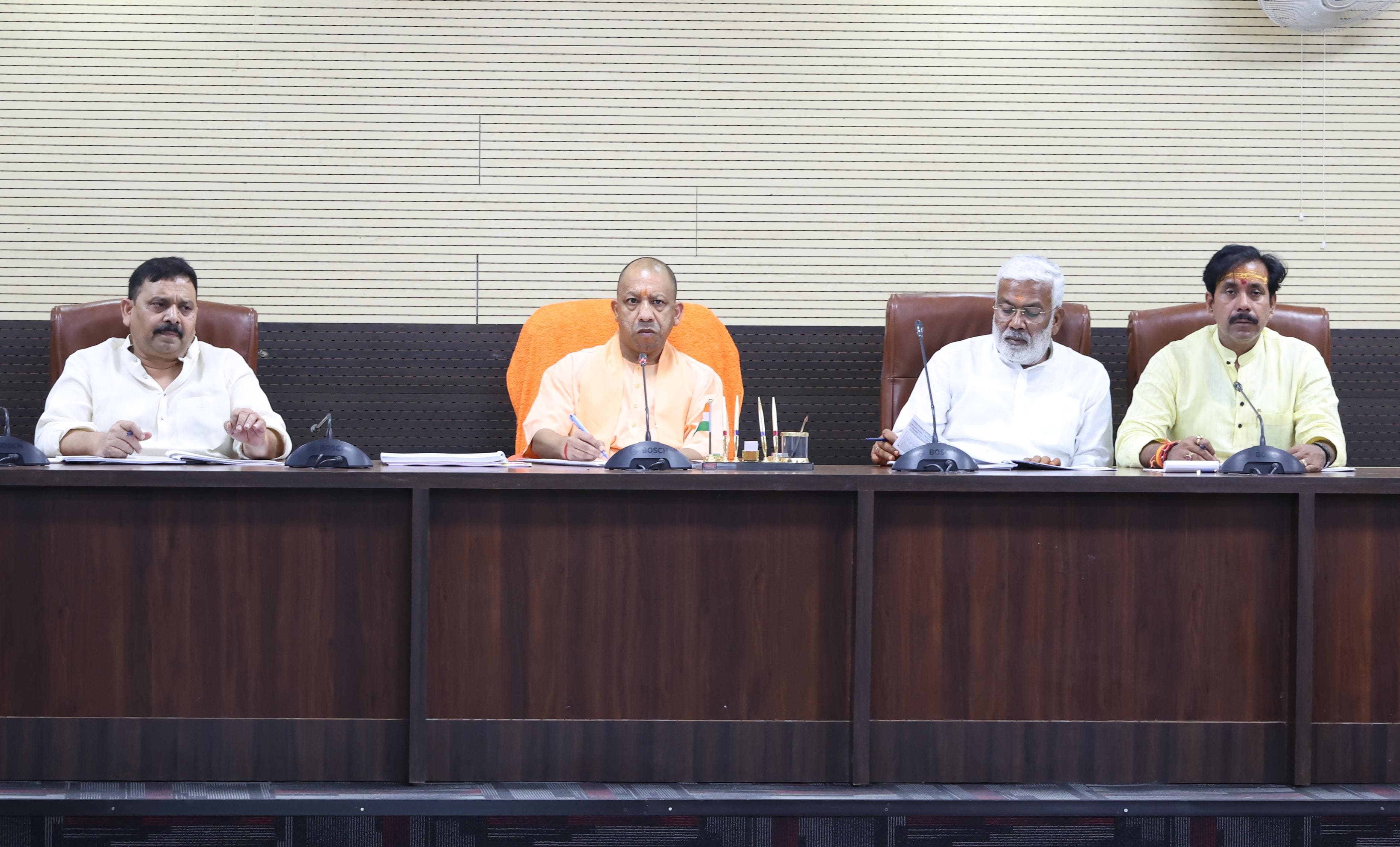 CM Yogi held a review meeting at the Circuit House on Thursday.
