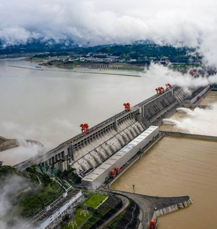 Currently, the world's largest hydroelectric power station 'Three Gorges' Dam is built on the Yangji River in Hubei province of China. Its annual capacity is 88 billion kWh per hour.