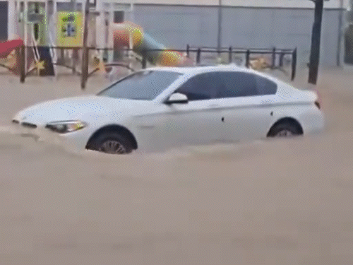 People are facing problems due to water filling on the roads.