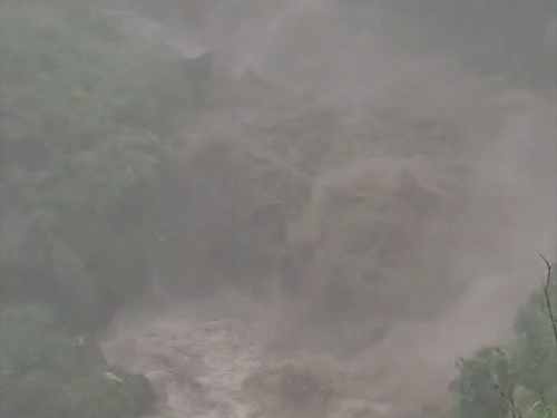 In Ani in Ani of Kullu district, after heavy rains at night, the ravine came out on the shift.
