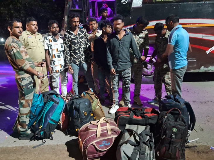 ओडिशा से गांजा लेकर आ रहे थे आरोपी।