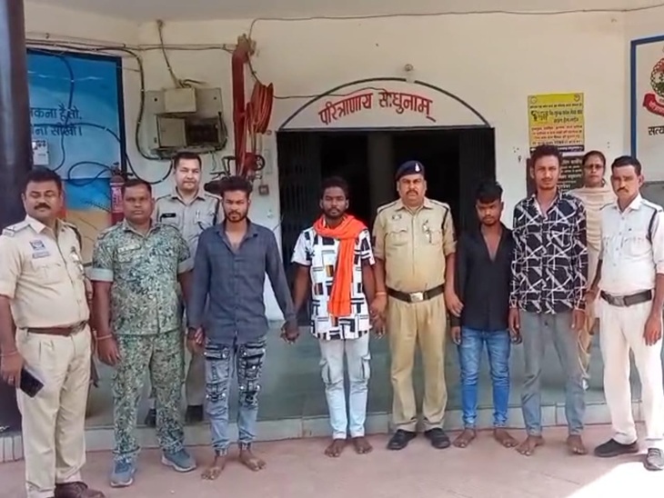 गांजे की खेप के साथ पकड़े गए 4 आरोपी - Dainik Bhaskar