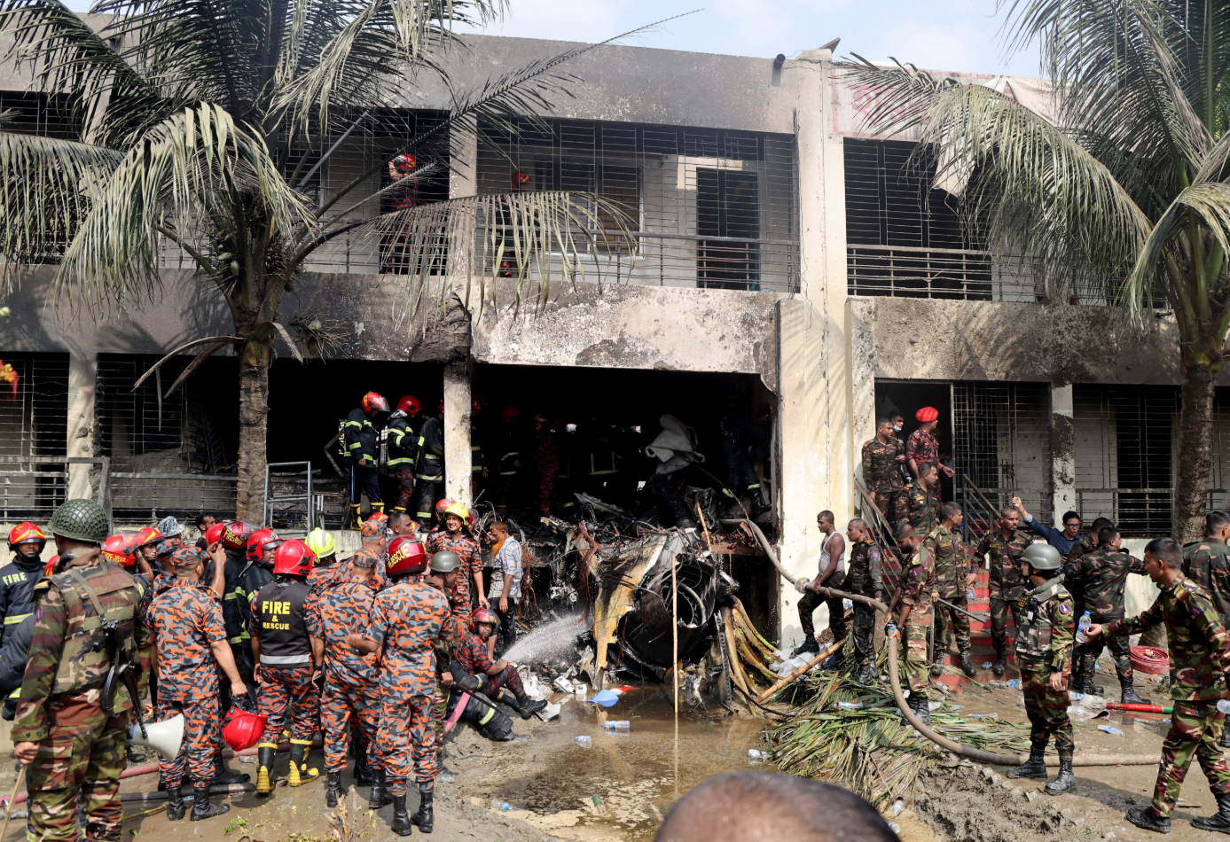 After the accident, the army and the fire fighter controlled the fire and are also engaged in relief and rescue operations.
