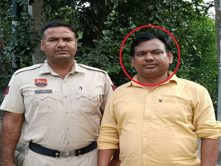 गुरुग्राम पुलिस की गिरफ्त में आरोपी ड्राइवर