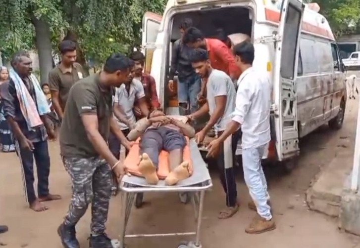 घायल राजेंद्र गज्जाम।