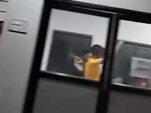 Service manager and his friends drank alcohol at SBI's new office in Bijapur.