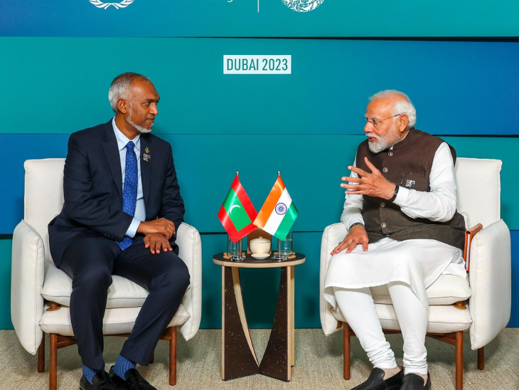 पीएम मोदी राष्ट्रपति मोहम्मद मुइज्जू से मुलाकात करेंगे। इस दौरान भारत-मालदीव के समुद्री और आर्थिक सहयोग पर चर्चा होगी। (फाइल फोटो)