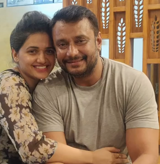 Darshan in Renukaswami murder case and his co-accused Pavitra.