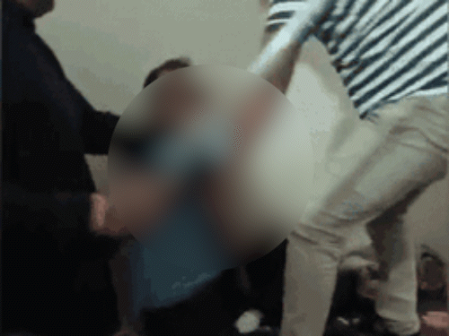 Transporter Anand Atri (in a black shirt) killing a person in a viral video in Rohtak.