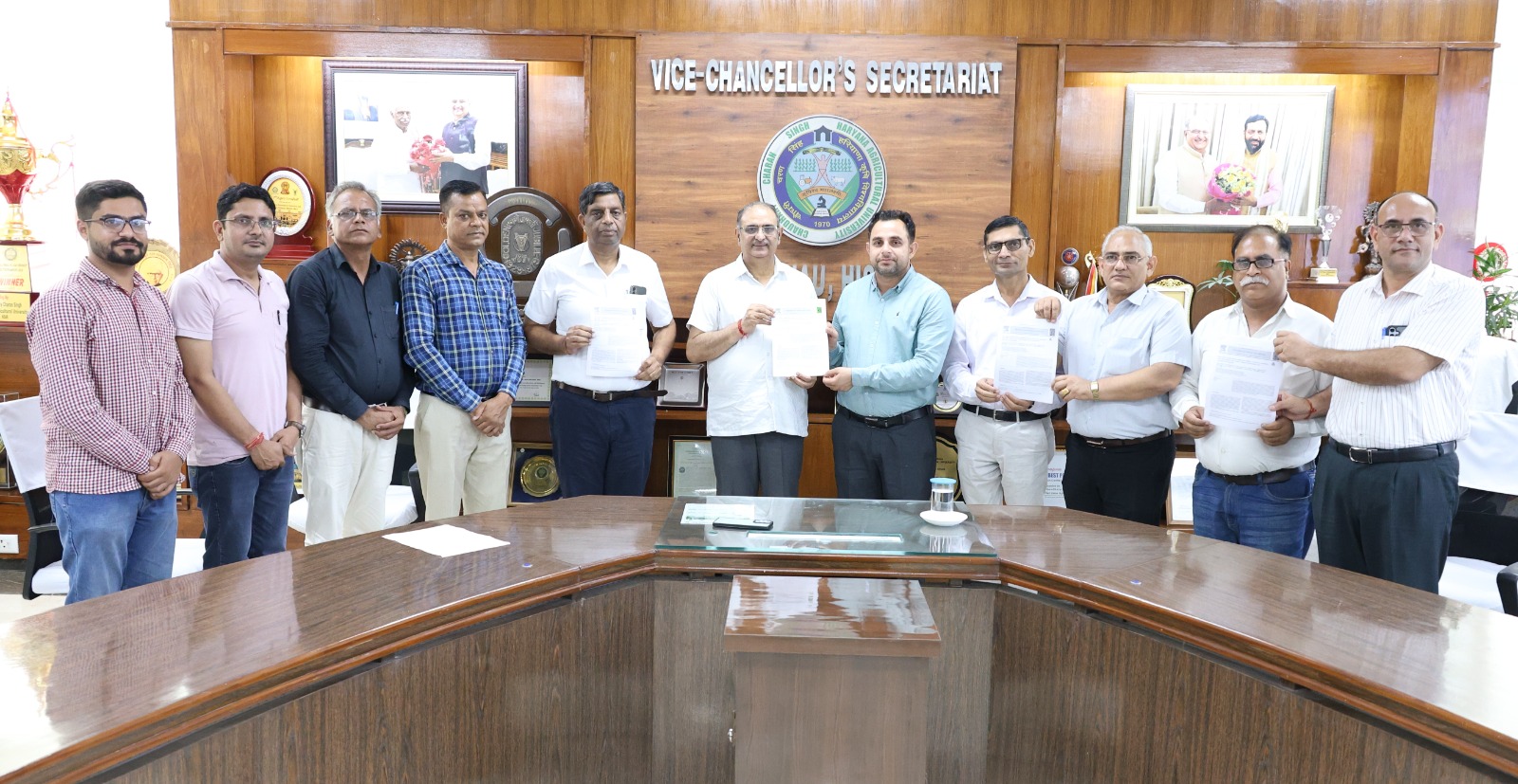 HAU Vice Chancellor Prof. Scientist with BR Kamboj.