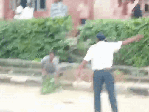 On July 25, policemen had to lathi -charged to remove supporters of Naresh Meena sitting on a dharna outside Jhalawar Hospital.