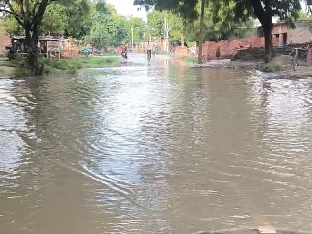 जलभराव से लोगों को भारी परेशानी हो रही है।