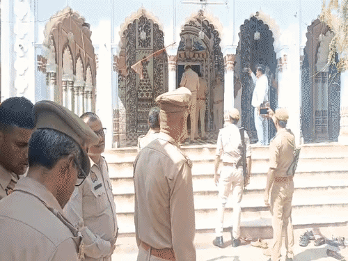 After the firing, the police officers reached the spot with the force. The forensic team inspected the spot.