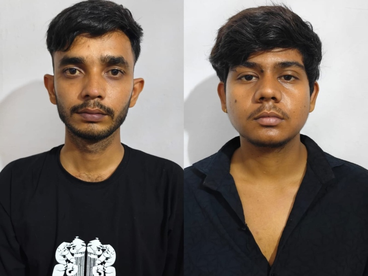 आरोपी अंश राय और अभिषेक शर्मा।