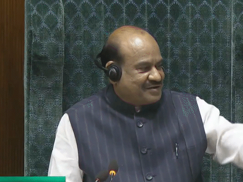 When Om Birla stopped, Rahul touched the table and said- Sorry sir, made a mistake.