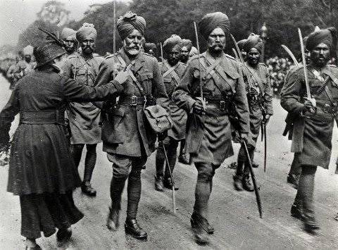 The batch of Sikh soldiers during the First World War.