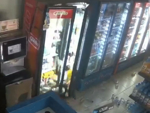 Several shops were damaged due to earthquake in Kamchatka.