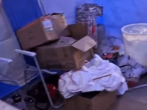 In Russia, the earthquake tremors started shaking the water kept in the bucket.