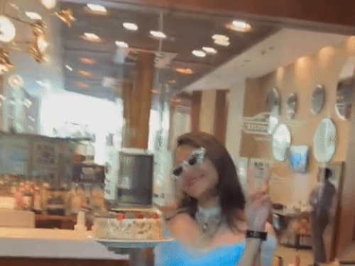Jyoti Malhotra cut the birthday cake last year at the Five Star Hotel in Gurugram.
