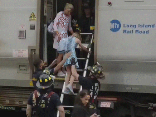 Many trains and passengers were trapped due to heavy rains. The rescue team saved the passengers.