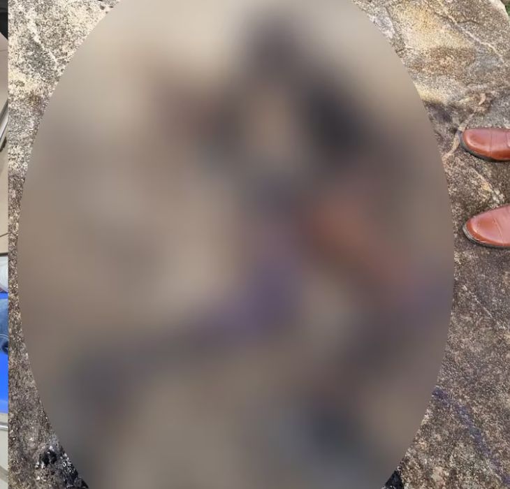 गुरुवार शाम बन्नेरघट्टा के कग्गलीपुर रोड पर नाबालिग का अधजला शव एक चट्टान पर मिला।