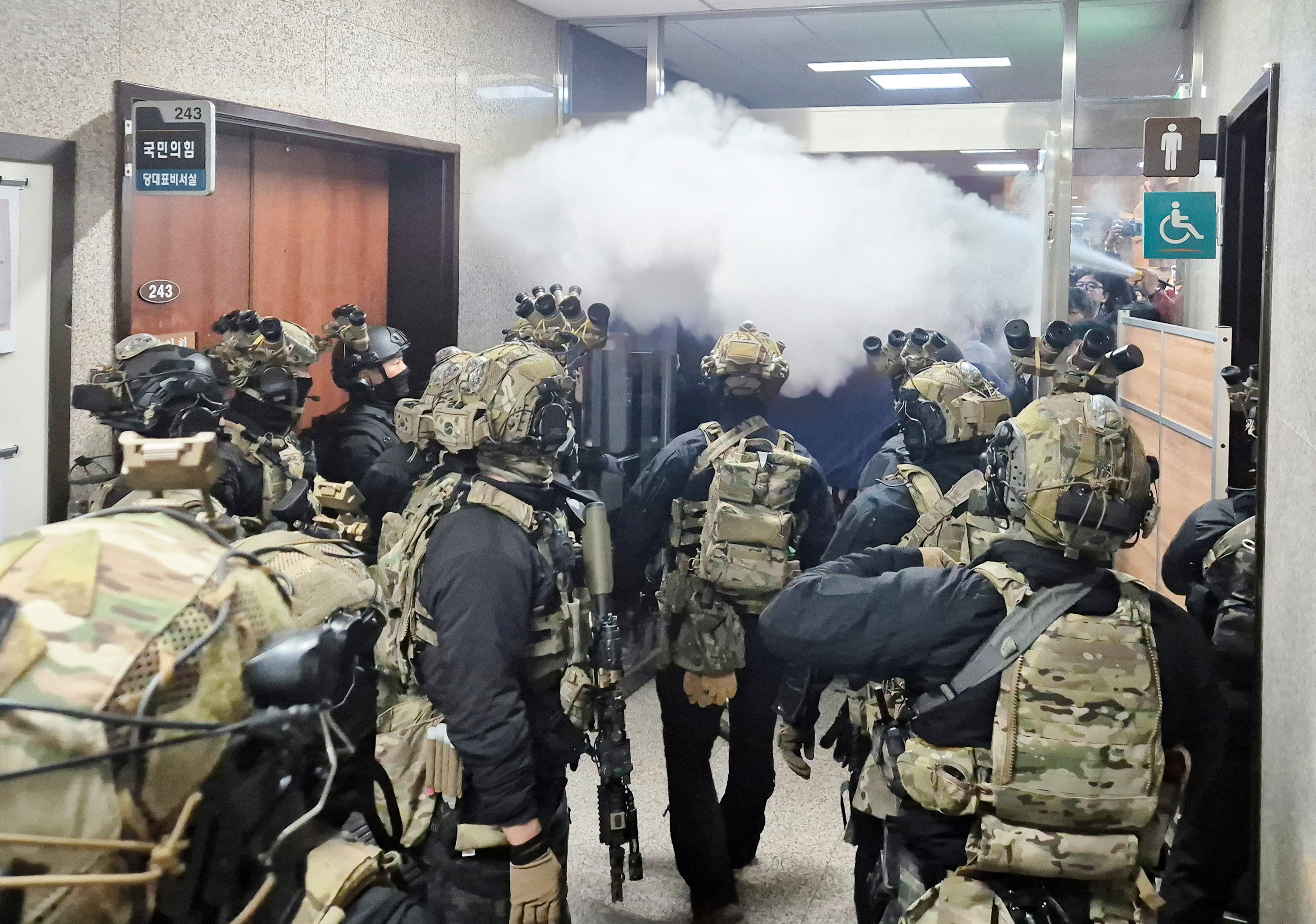 The National Assembly was captured by the South Korean Army on the night of 3 December.