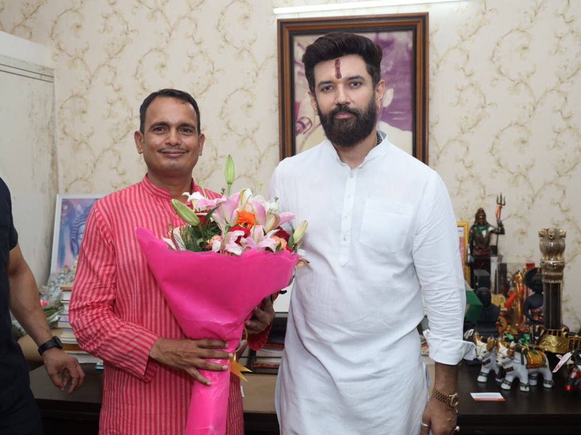 Manoj Pathak Manoj Pathak met Chirag Paswan