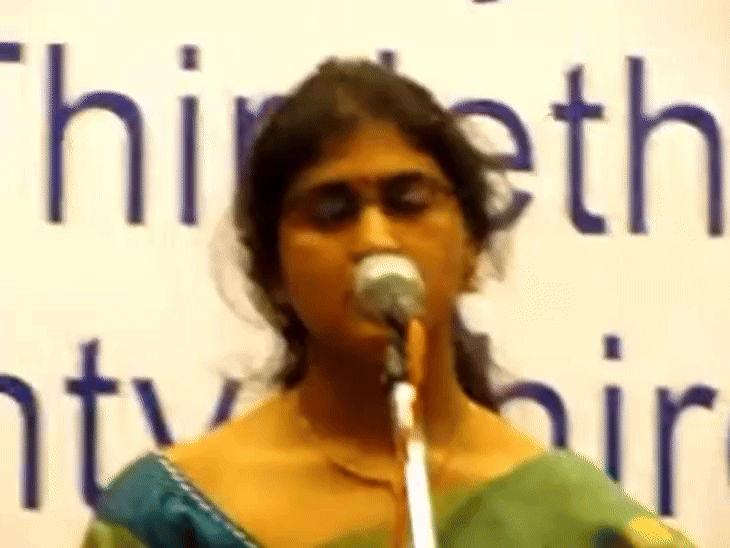 Mathura performed classical singing in a program in Chennai in 2010.