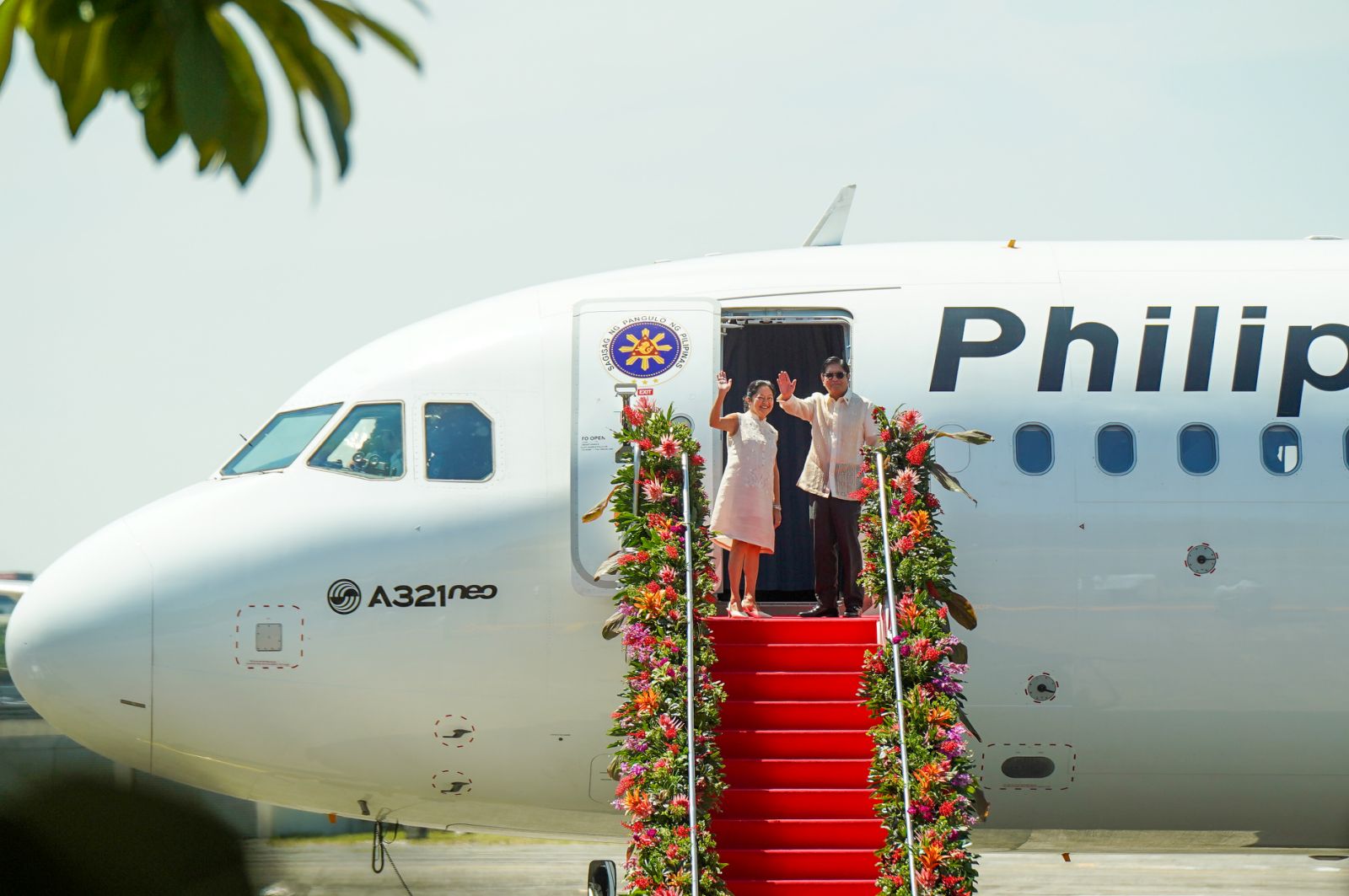 His wife Lewis Arnetta Marcos is also with her wife on the 5 -day visit.