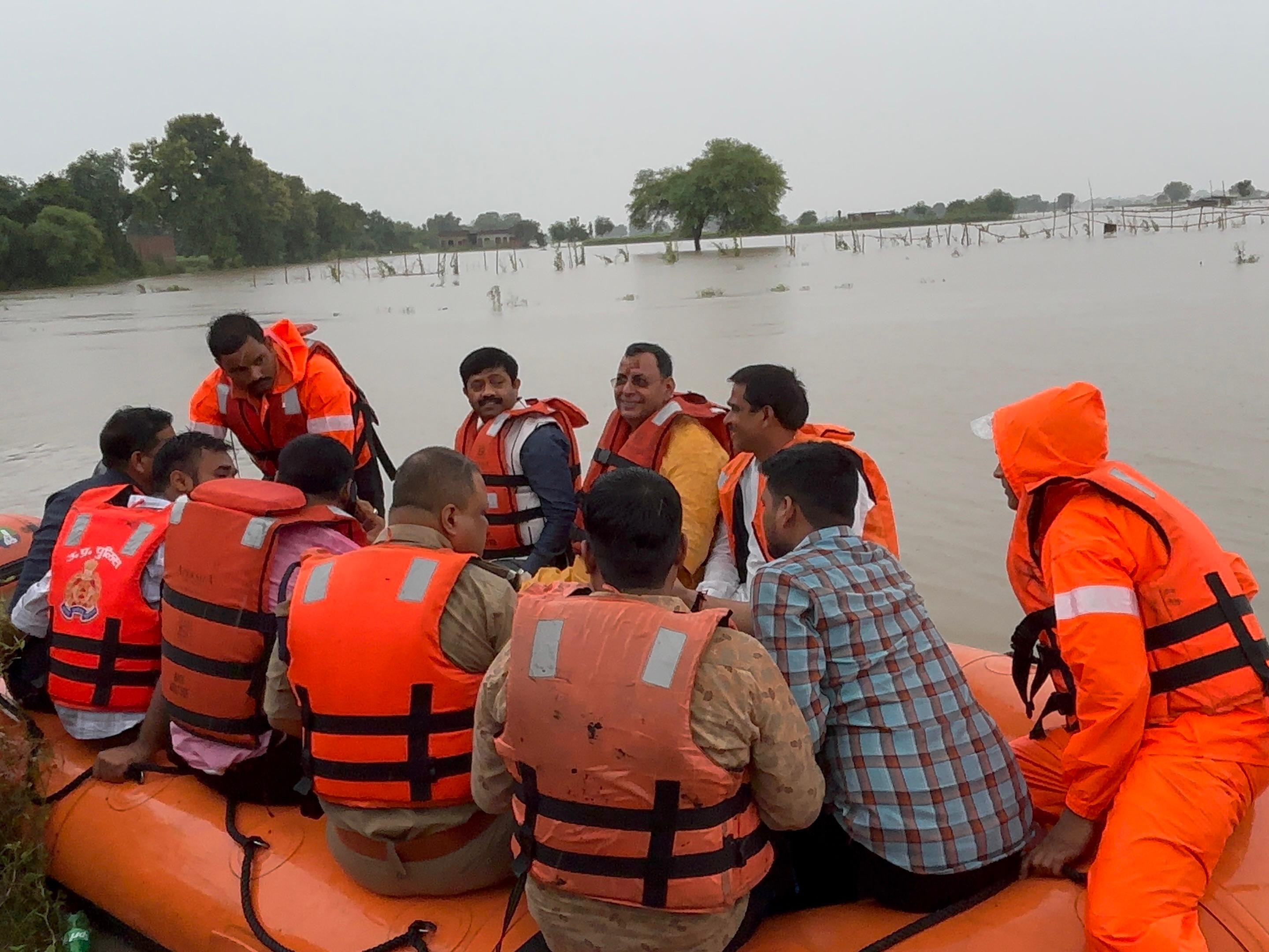 Minister in charge Nandi arrived to inspect the flood affected areas