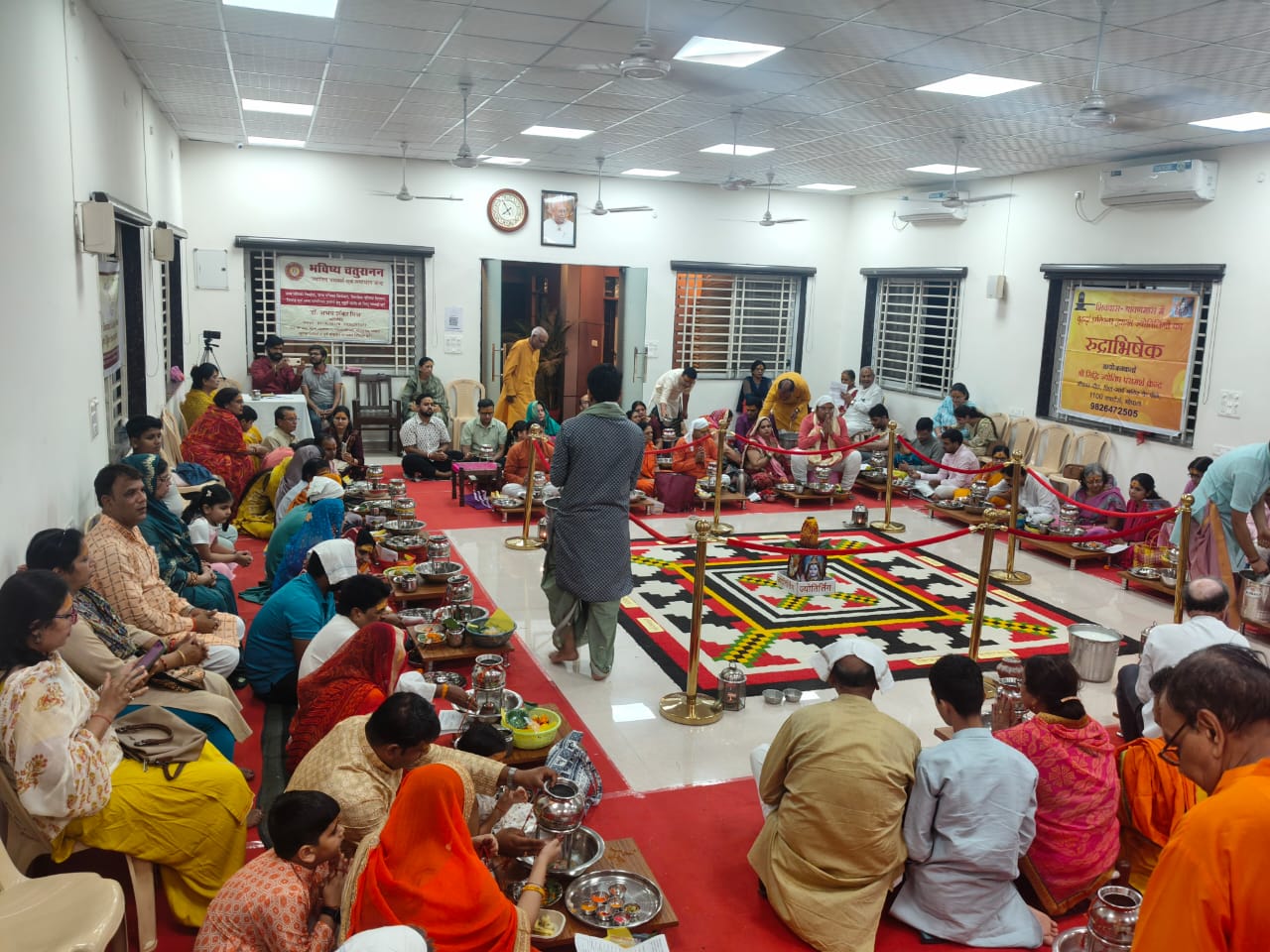 आरोग्य भारती सभागार में द्वादश ज्योतिर्लिंगों के रुद्राभिषेक।