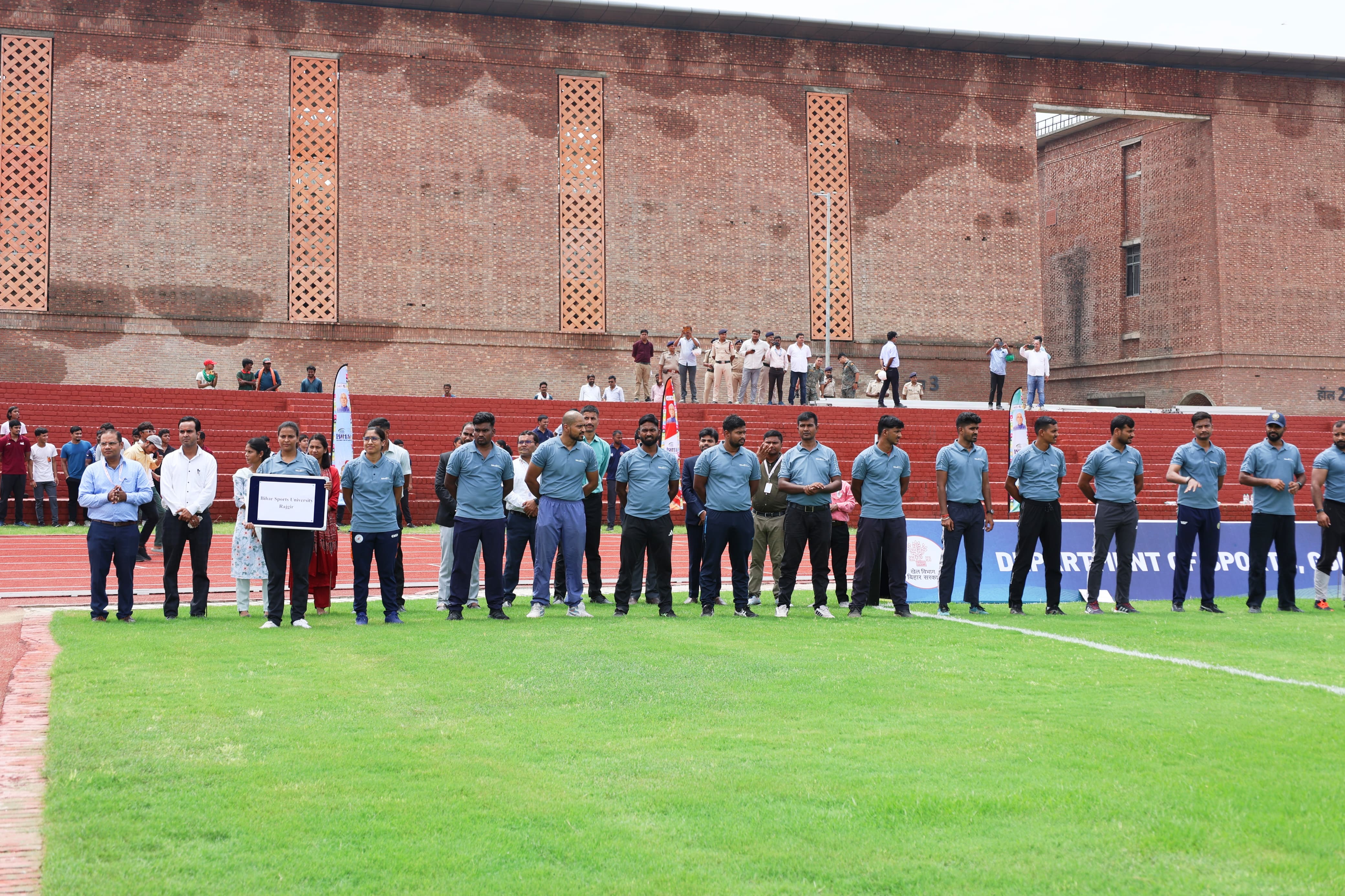 राजगीर खेल परिसर में तैयारियां पूरी।
