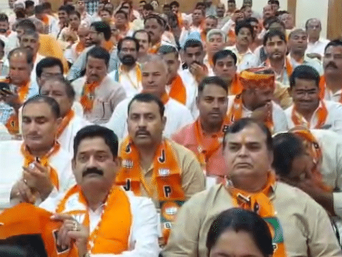 कार्यशाला में प्रदेशभर से बीजेपी विधायक और नेता पहुंचे।