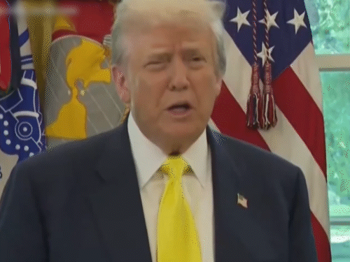 Trump's statement gave this statement late on Thursday night talking to the media at the White House. - Dainik Bhaskar