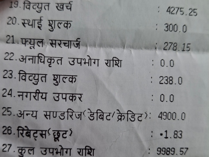 अगस्त के बिजली बिलों में फिर जुड़ी ऑडिट राशि।