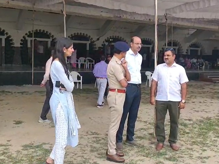 गांधी ग्राउंड में फाइनल रिहर्सल में एडीएम और एएसपी सिटी